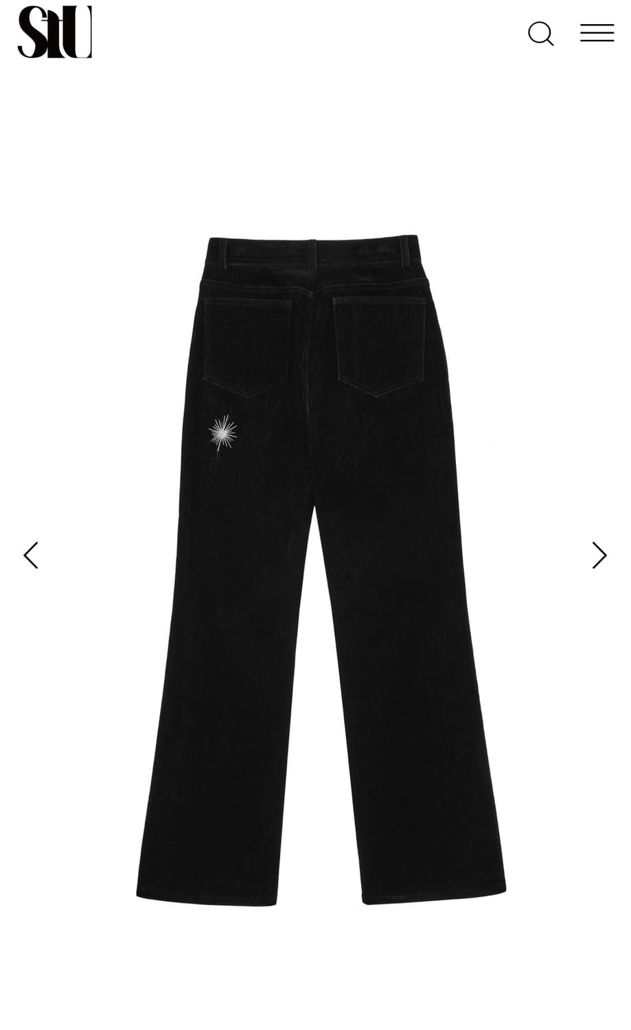 stu 벨벳 데님 s 새상품 상품이미지1