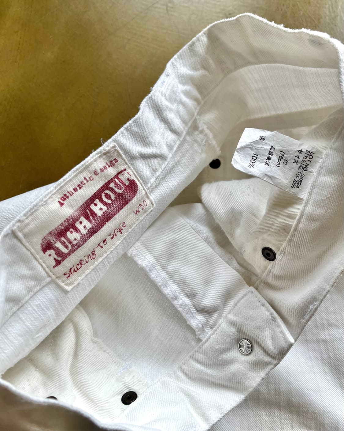90-00s RUSH/HOUR Destroyed White Pants 상품이미지8