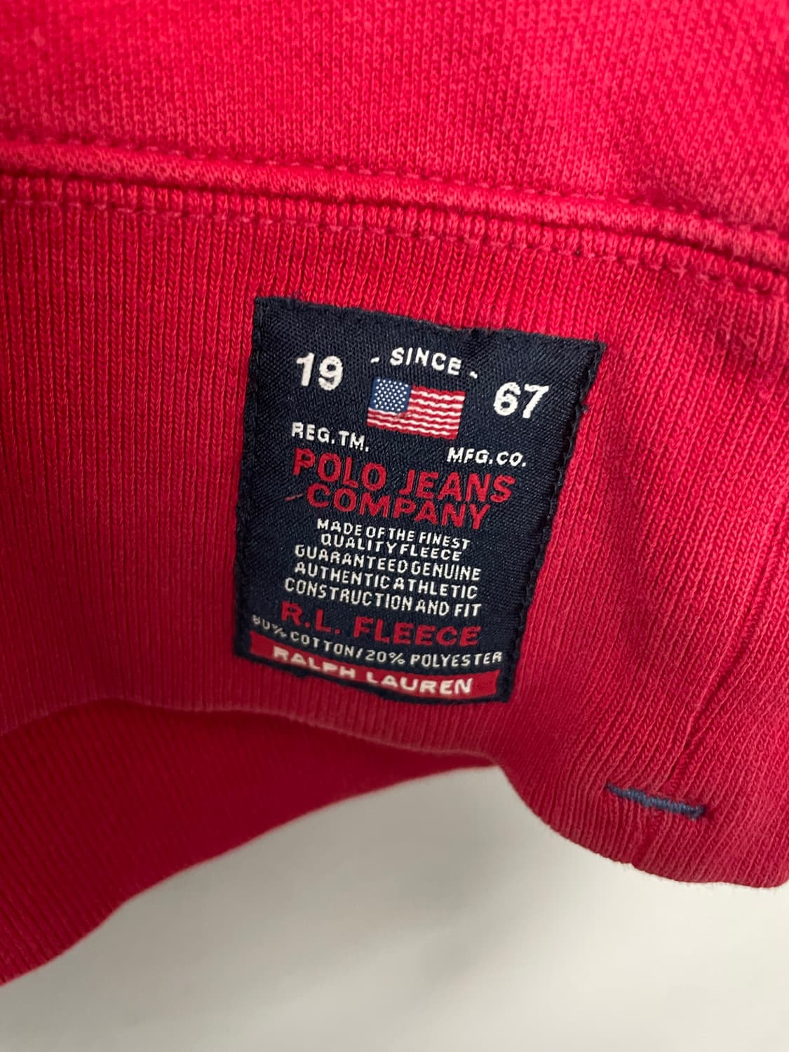 폴로 진스 컴퍼니 랄프로렌 빈티지 레드 후드집업 H2185 상품이미지4
