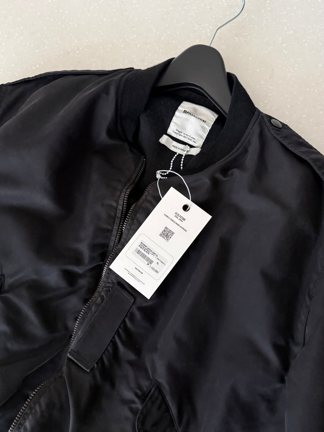 XL) BOWWOW 바우와우 L-2B 플라이트 자켓 블랙 MA-1 상품이미지3