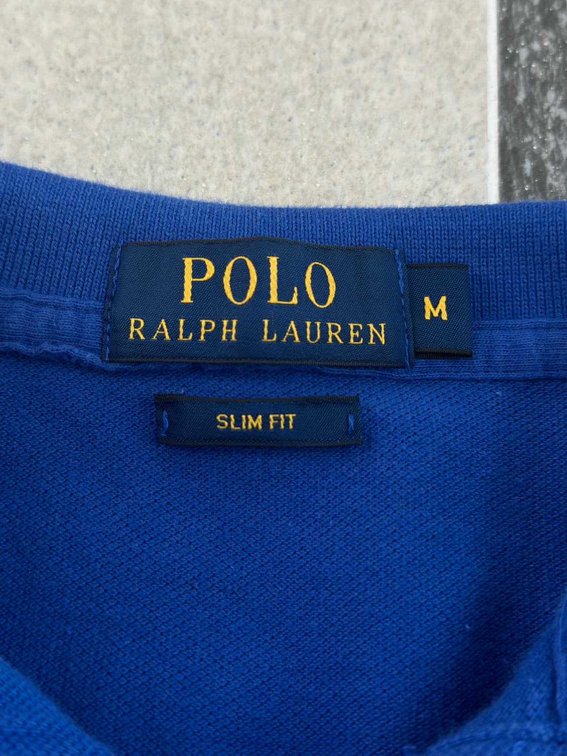 폴로 랄프로렌 블루/오렌지 빅포니 카라 티셔츠 상품이미지5