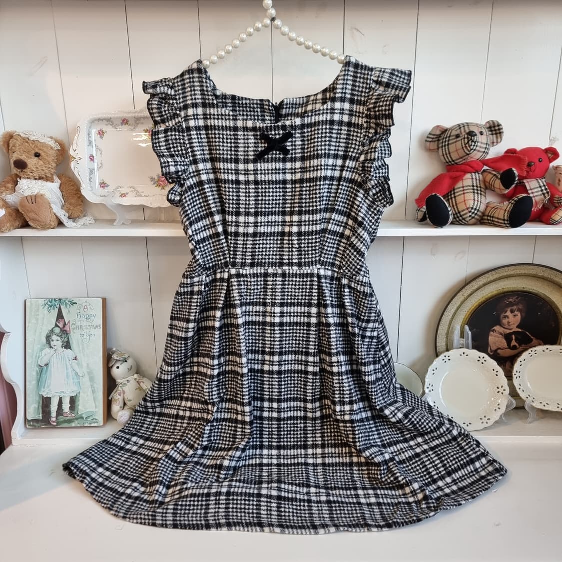 GRL체크 프릴 원피스 상품이미지1