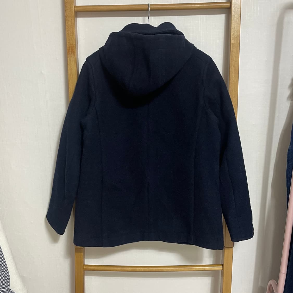 단톤 36사이즈 진네이비 후드 코트(후드탈부착가능) 상품이미지2