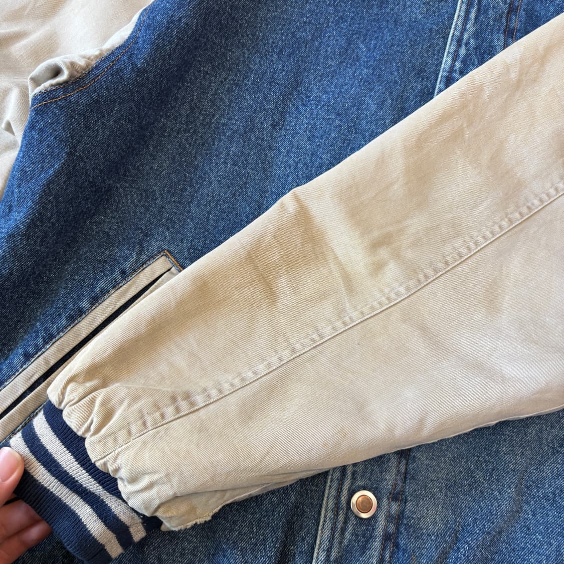 빈티지 데님 베이스볼 자켓 상품이미지9