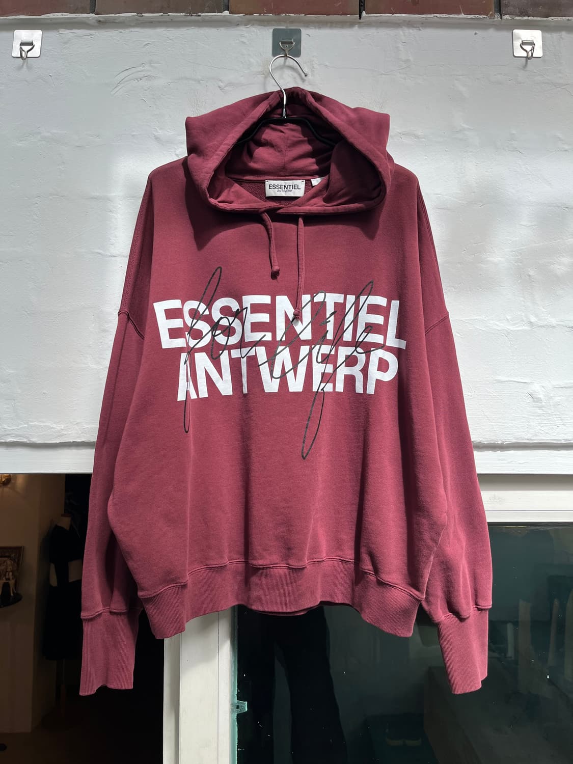 Essentiel Antwerp 버건디 저지 후드티 1 상품이미지1