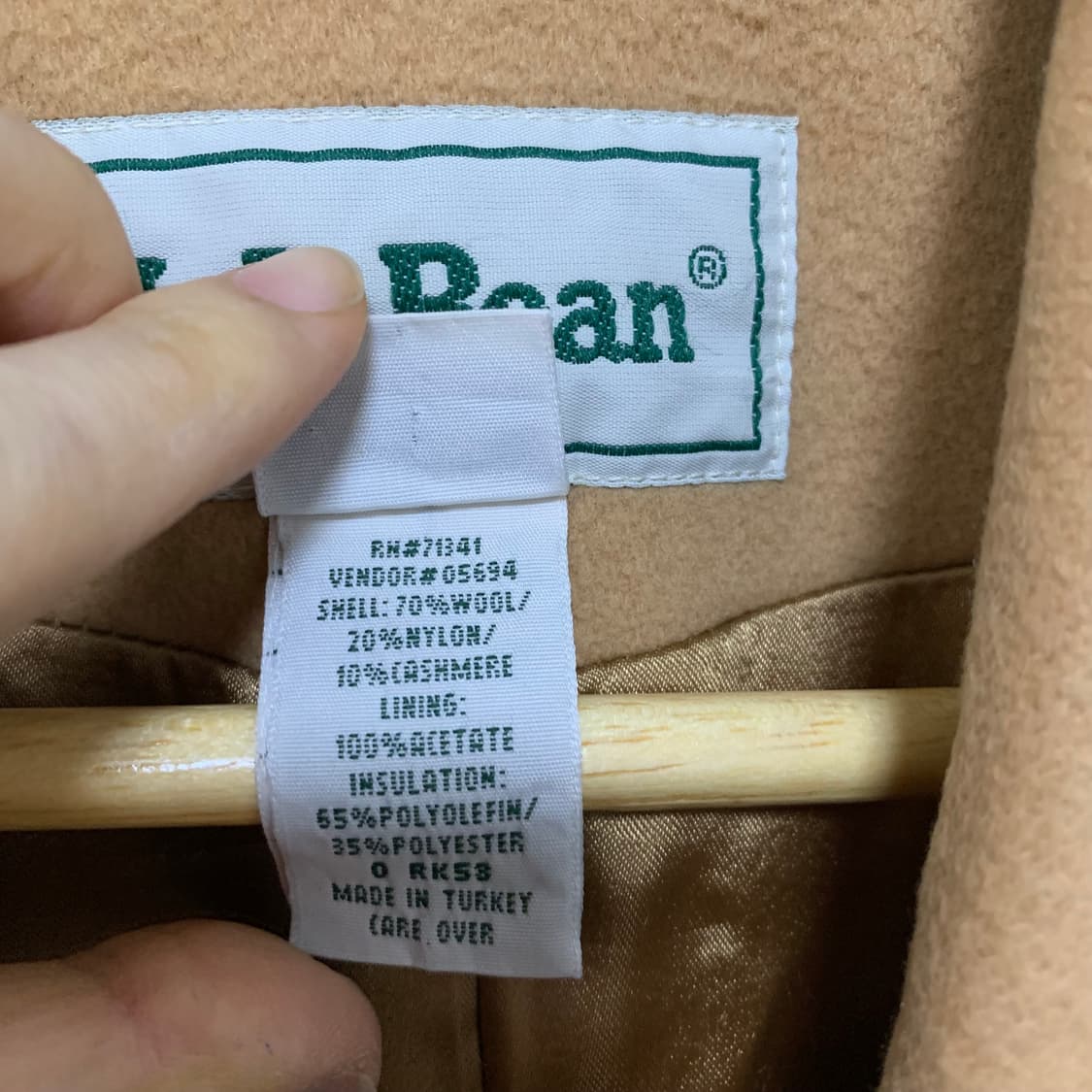 L.L.Bean 엘엘빈 카멜 더블 코트 빈티지 여성 상품이미지6