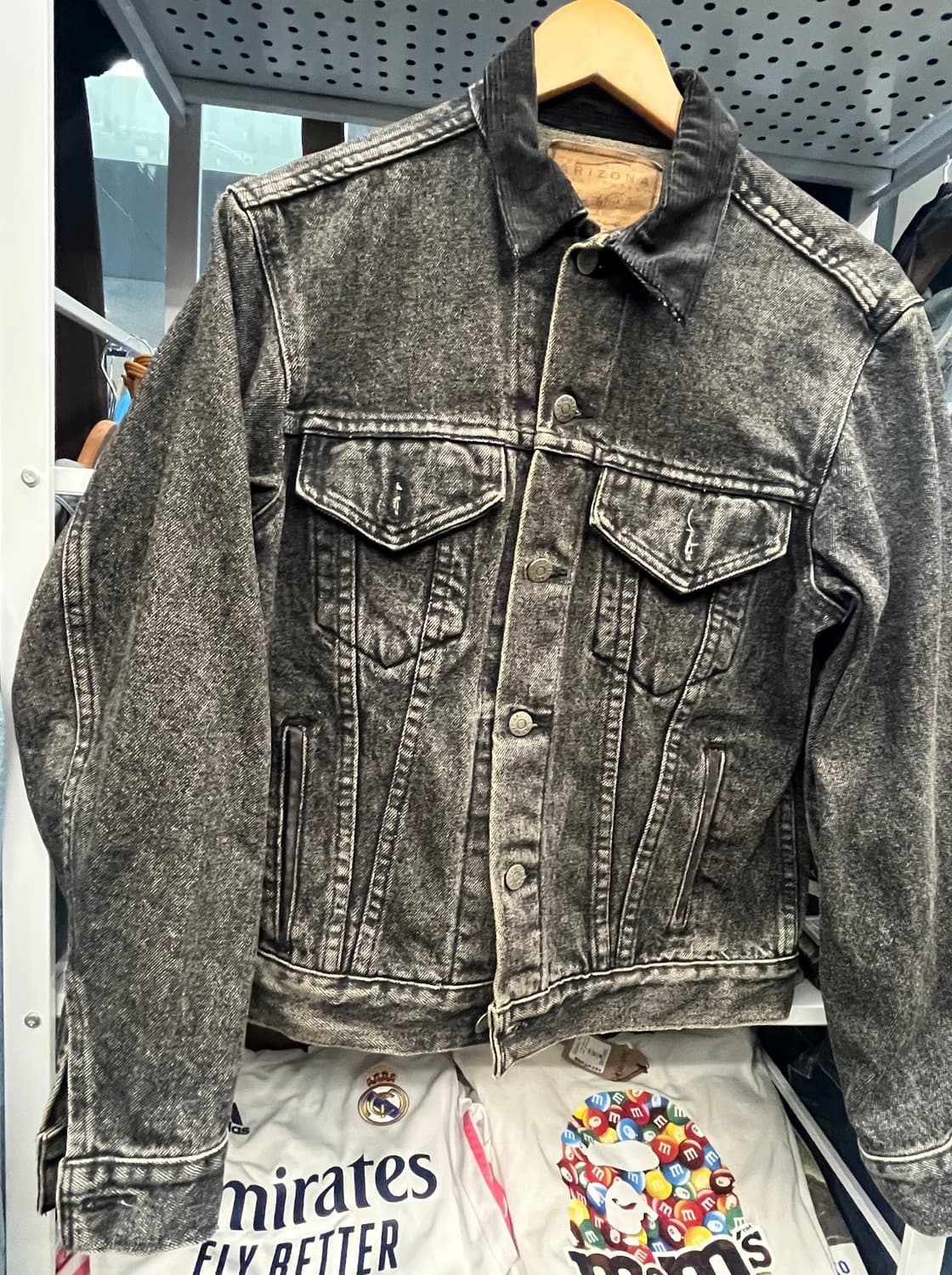 90s Arizona 흑청 데님 자켓 상품이미지2