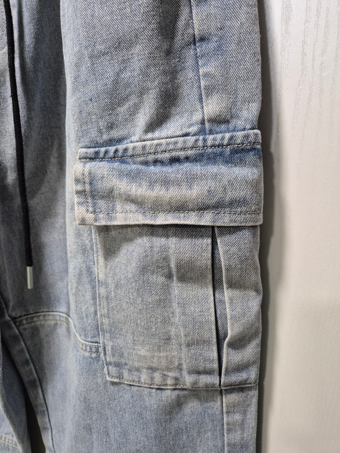 (세일)(새상품)워싱 데님 카고 조거 팬츠 상품이미지3