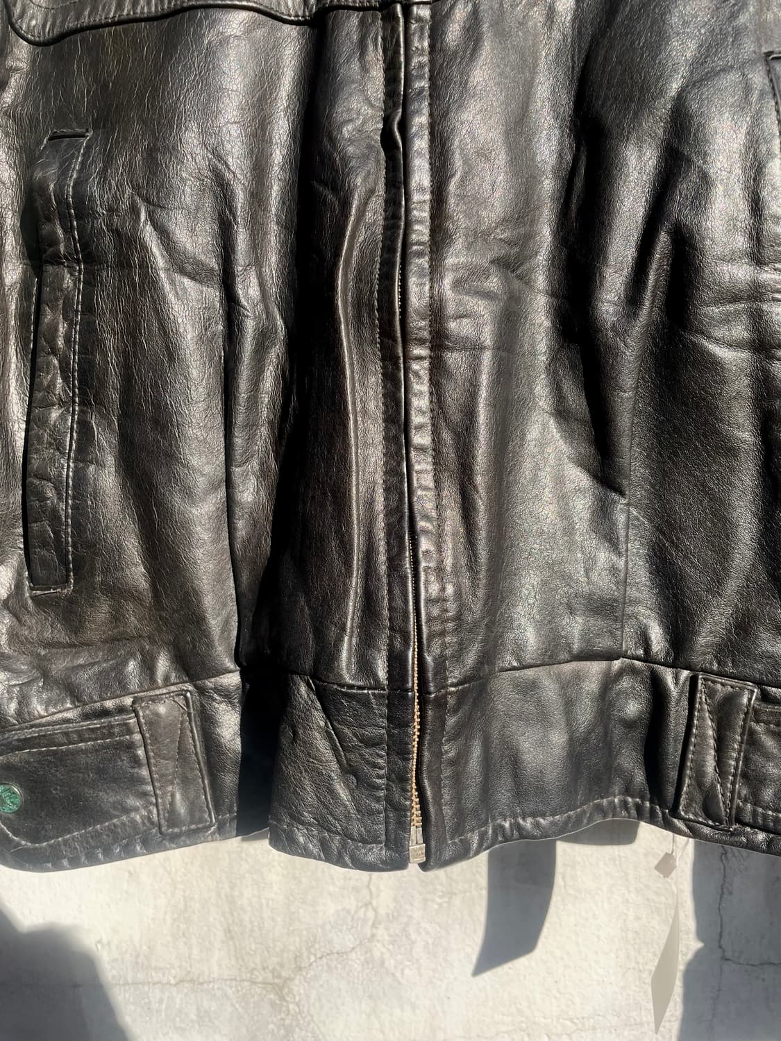 Vintage Leather Cropped Jacket 상품이미지4