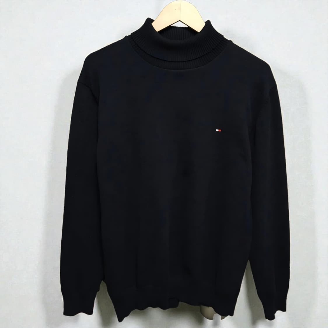 100)Tommy 타미힐피거 니트 터틀넥 네이비 상품이미지1