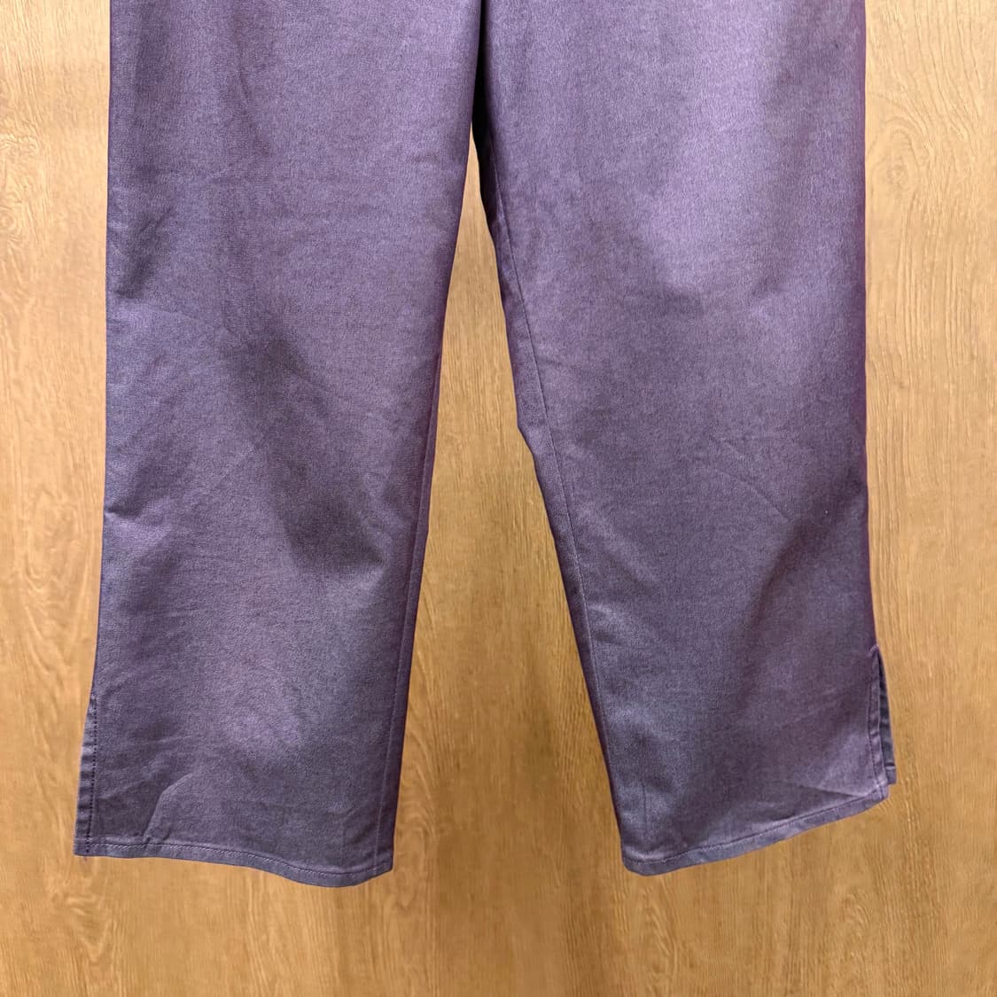 삭스니 와이삭스 크롭 슬랙스 스판 팬츠 사이드슬릿 디테일 퍼플 상품이미지5