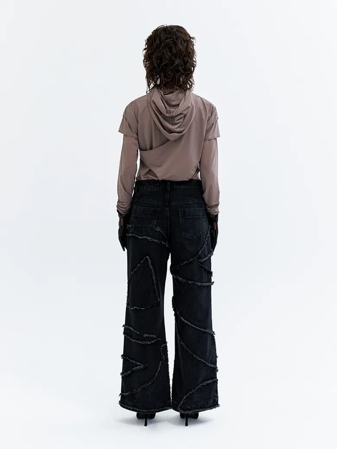 LEEY YEEL CUFFS SHIRRING LAYERED HOODED 상품이미지5