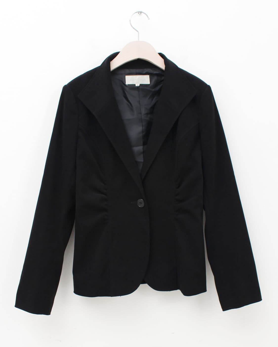 일본 빈티지 셔링 블랙 정장 자켓 스커트 셋업 세트 상품이미지4