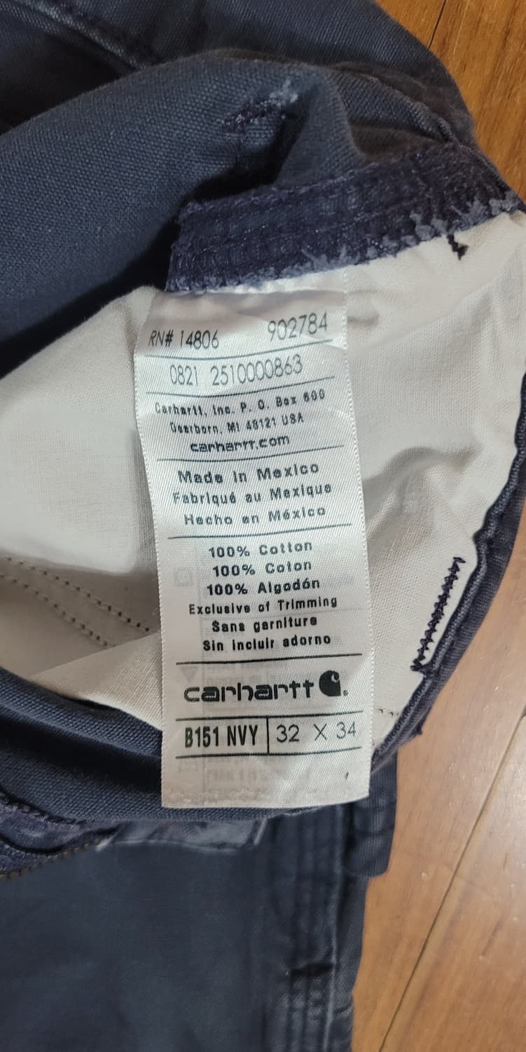 칼하트 B151 NVY 남성 면바지 32x34 상품이미지2