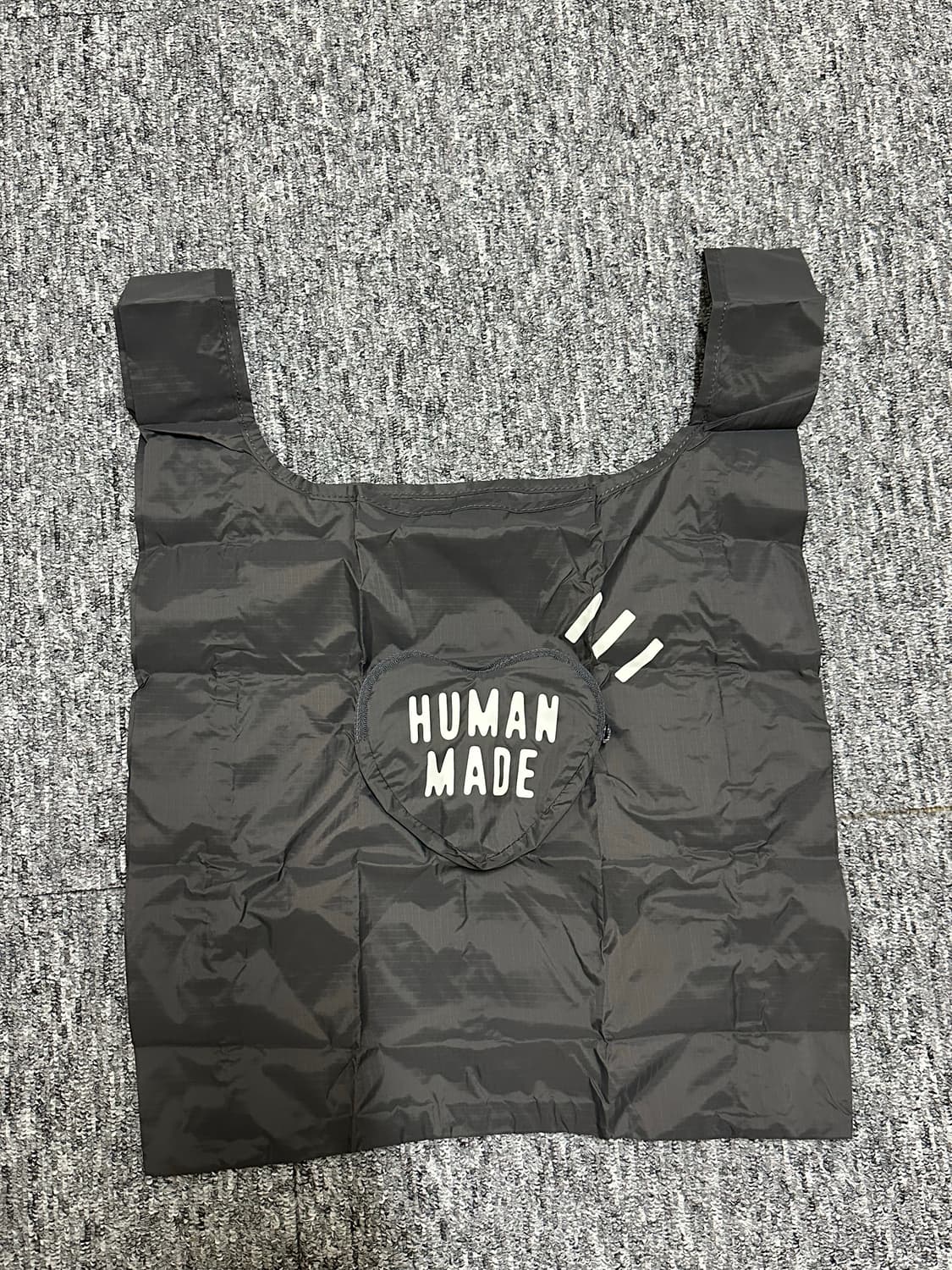 휴먼메이드 하트 쇼퍼백 가방 장바구니 그레이 상품이미지4