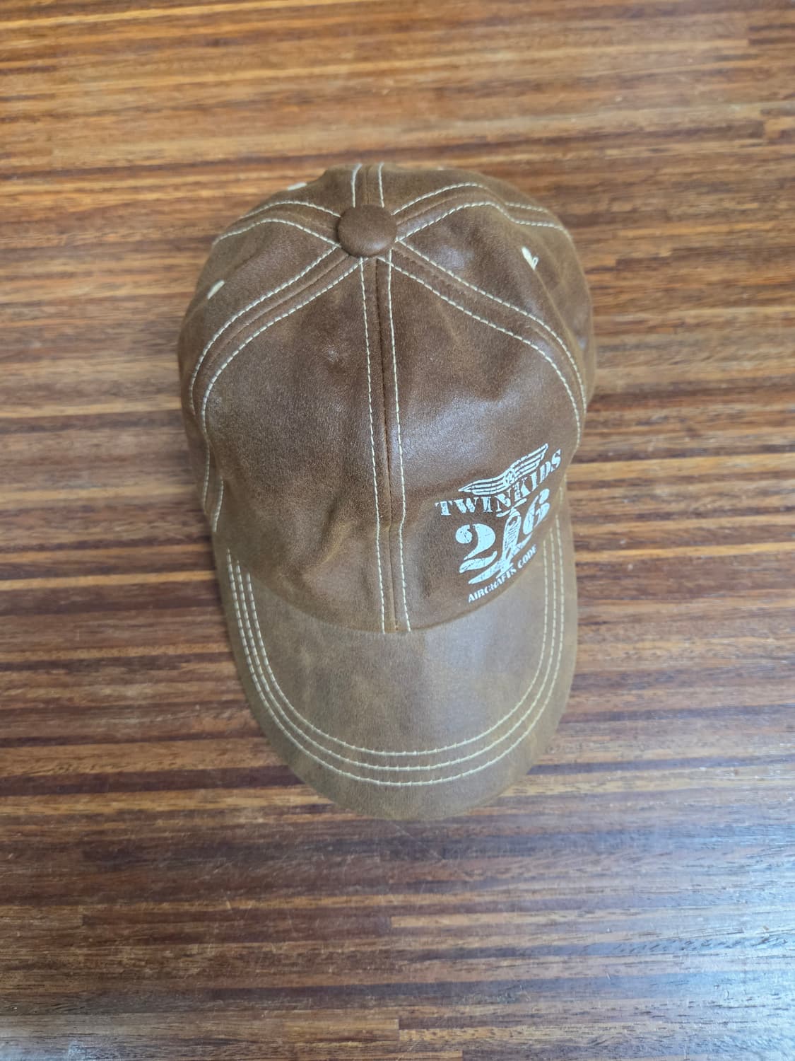 트윈키즈 페이크레더 스티치 항공모자 52cm 상품이미지1