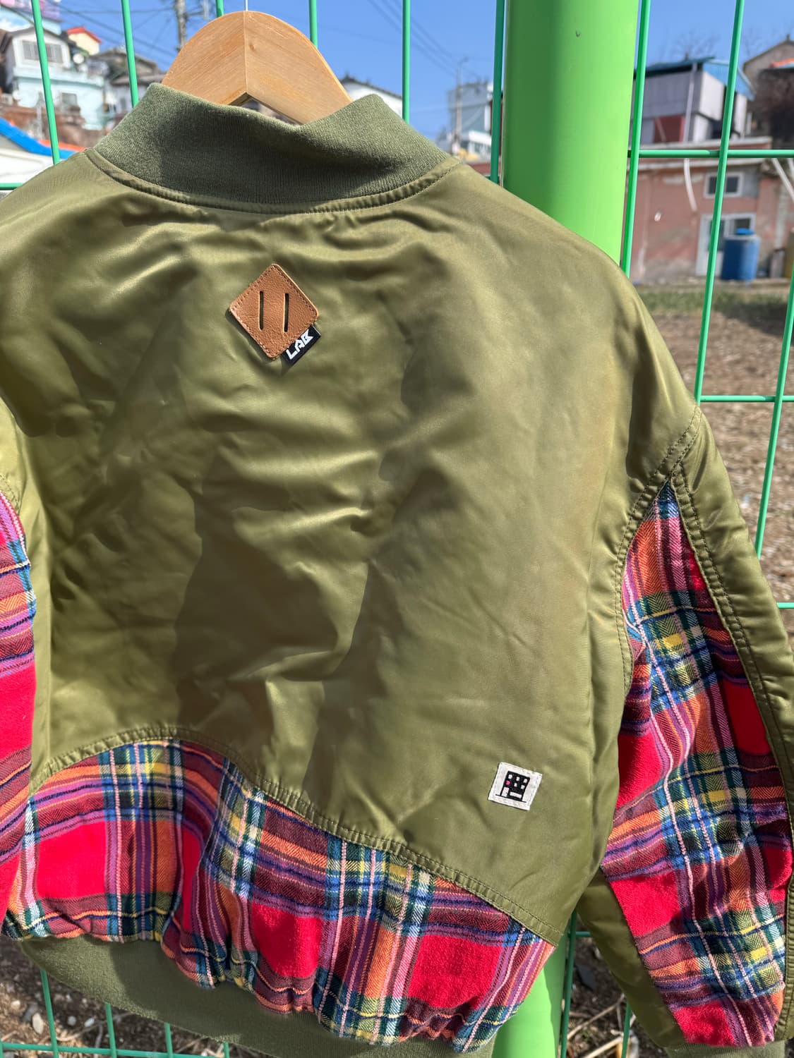 프리키쉬빌딩 체크무늬 항공패딩 m 상품이미지4