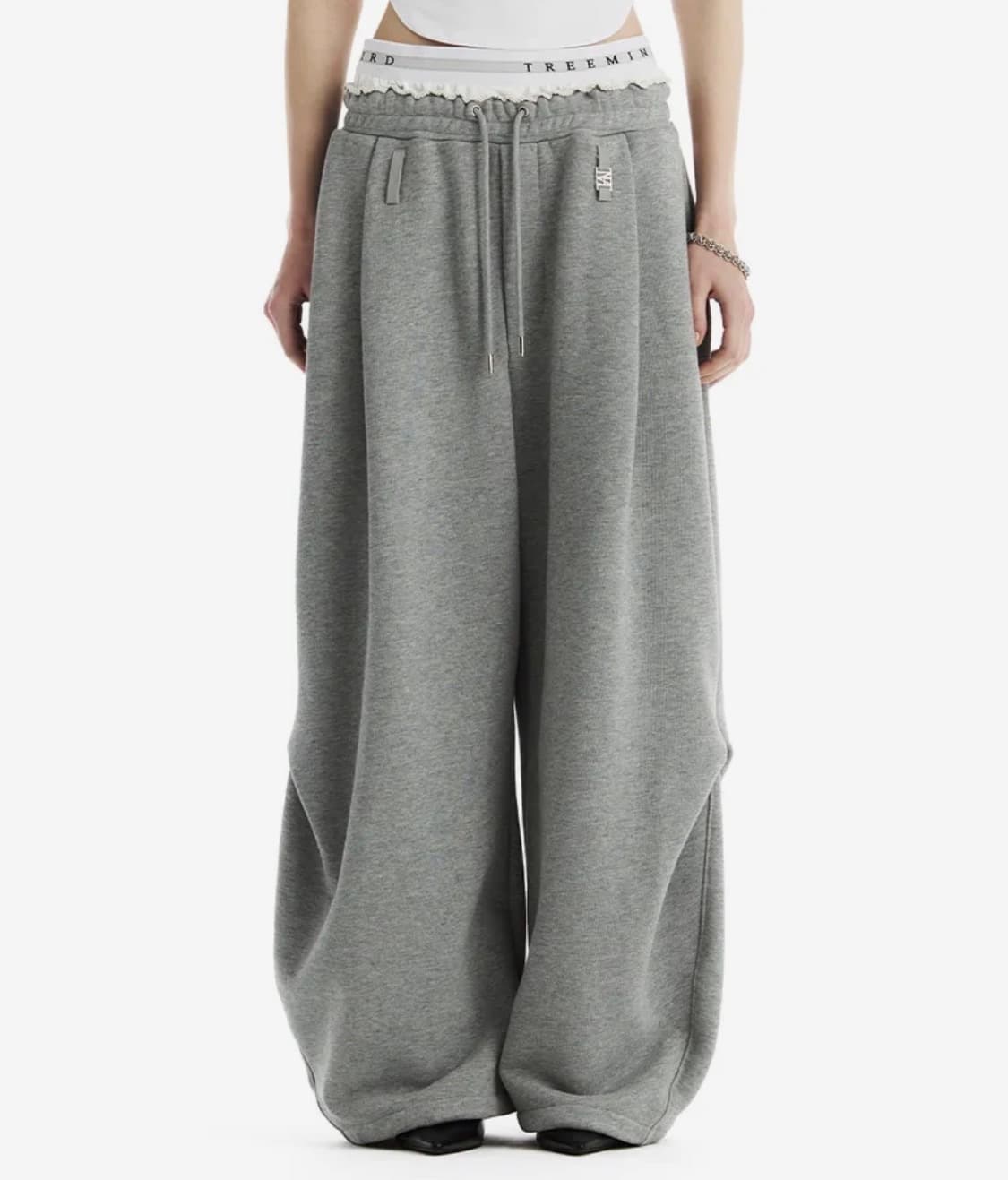 구해요))트리밍버드 더블 새깅 스웻 팬츠 상품이미지1
