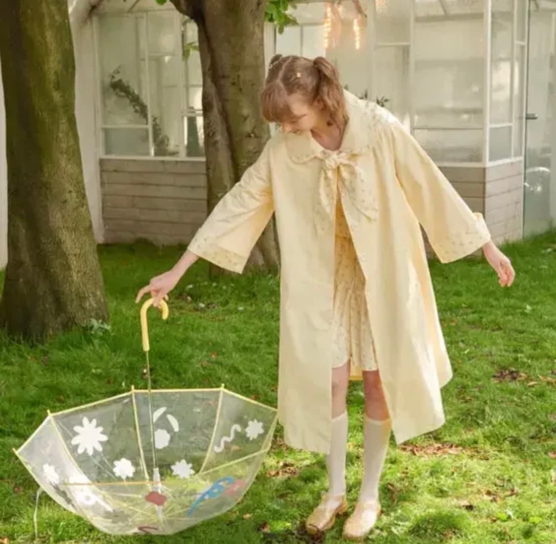 대장급 연한 둥근카라 버터색 코트 & 블라우스 세트 20만원에 급처! 상품이미지7