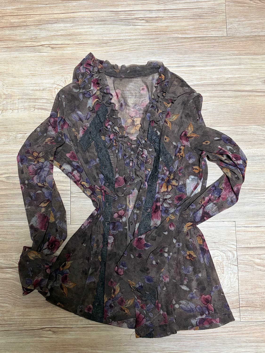 빈티지 브라운 오리엔탈 가디건 상품이미지2