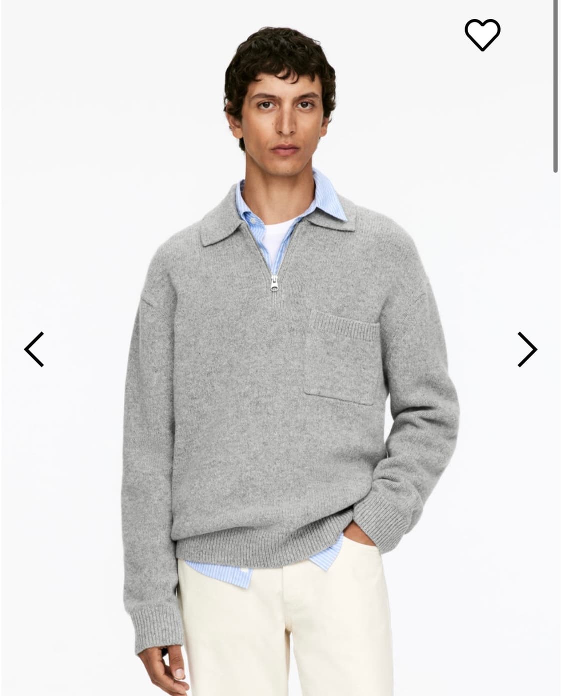 (새상품)아르켓 니티드 울 집 폴로 셔츠 XS 상품이미지2