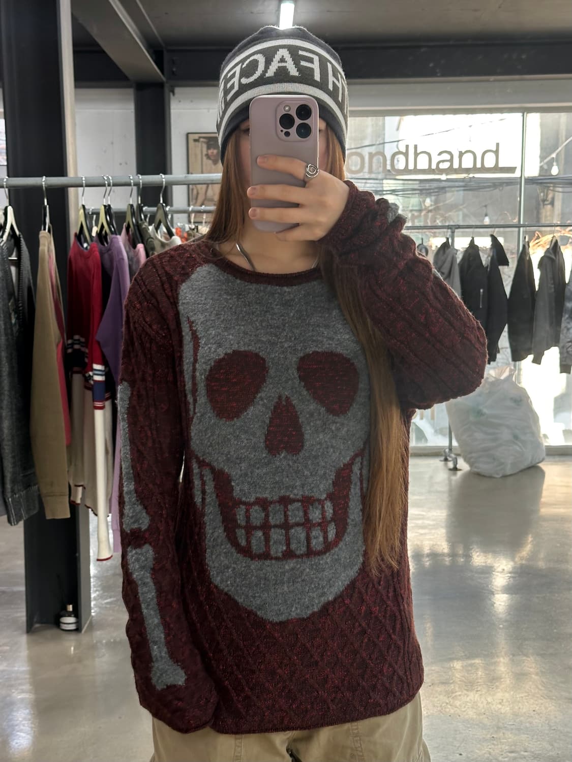 히스테릭글래머 스컬 본 니트 상품이미지1