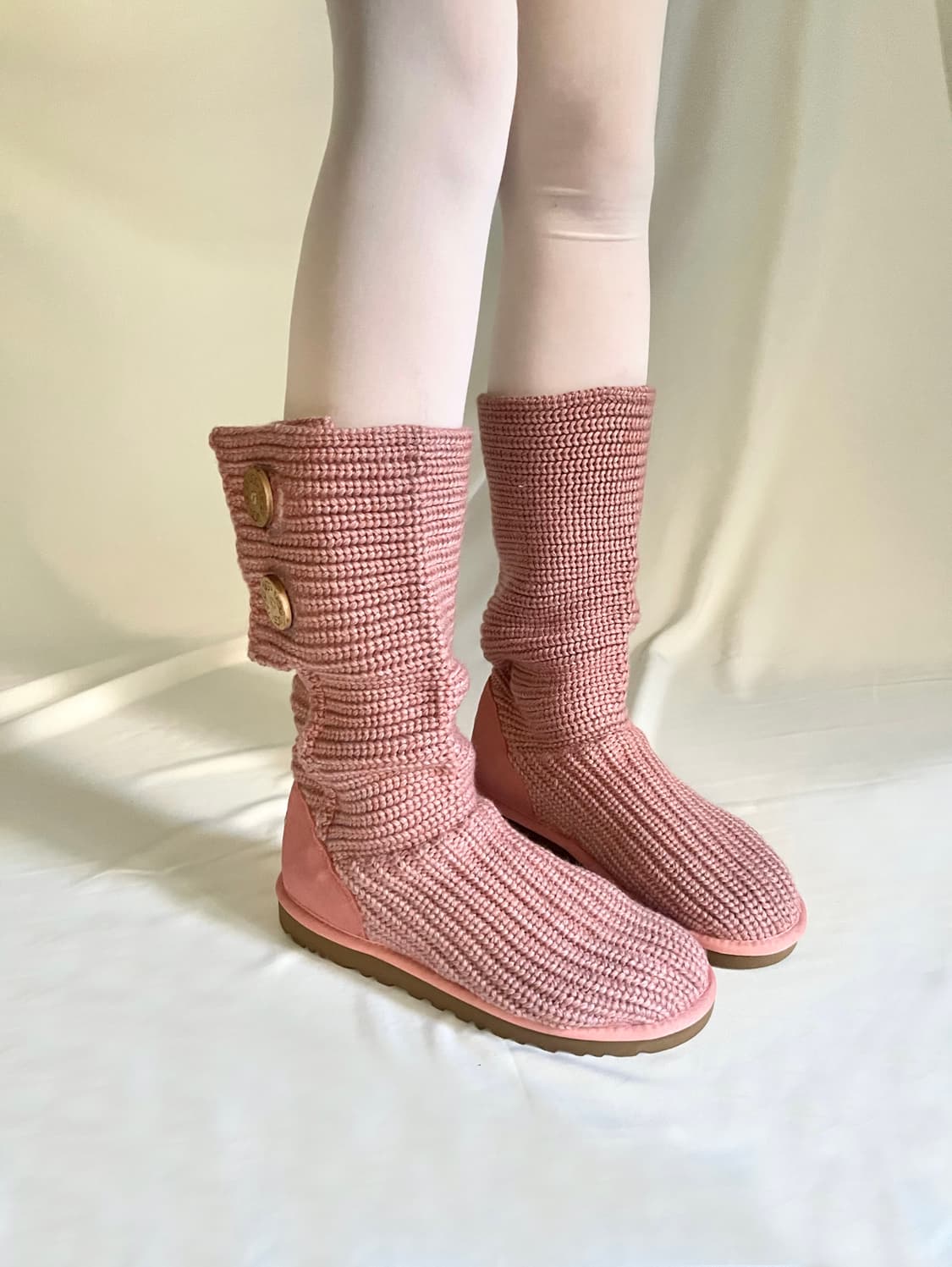 Ugg 어그 베이비 핑크 버튼 부츠 상품이미지4