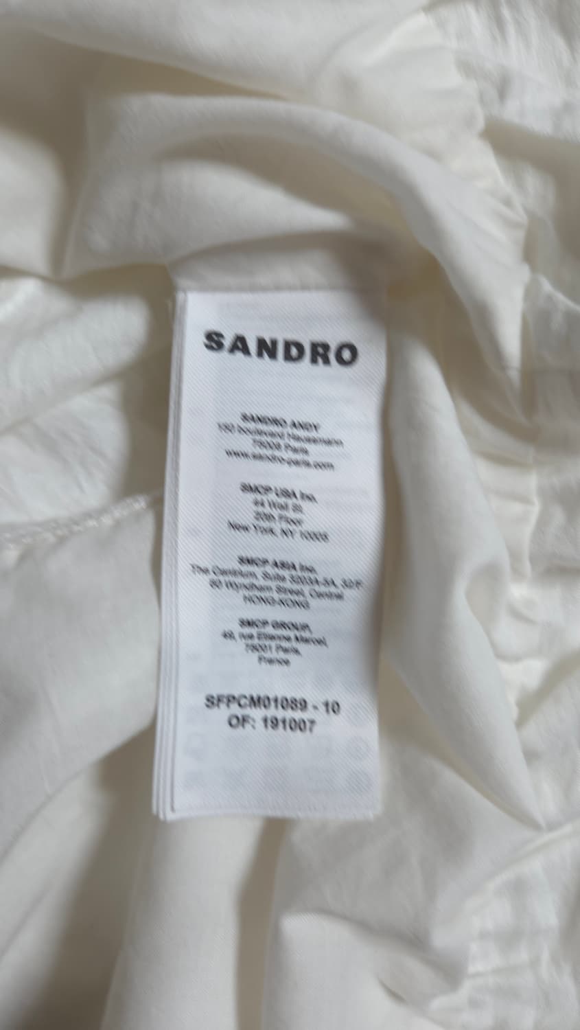 산드로 크롭 크링클 트윌 셔츠 블라우스 55~77 상품이미지10