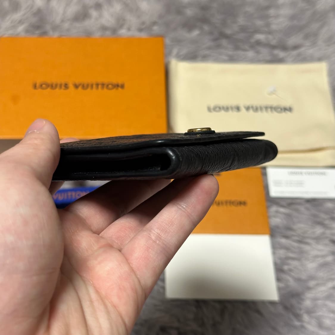 [풀구성] 루이비통 앙프렝뜨 카드지갑 블랙 상품이미지8