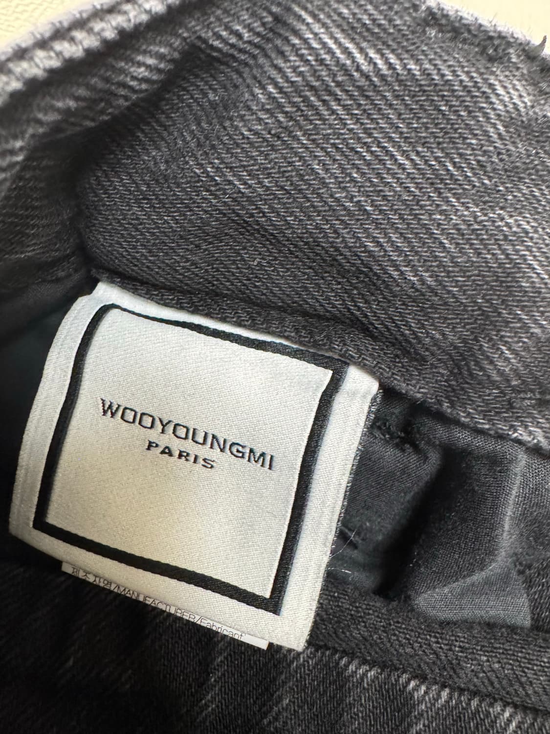 우영미 블랙 와이드 데님 카고 팬츠 (46) 상품이미지7