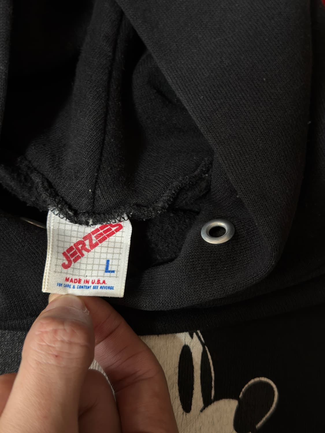 1980's Disney Mickey Mouse black Hoodie 상품이미지9