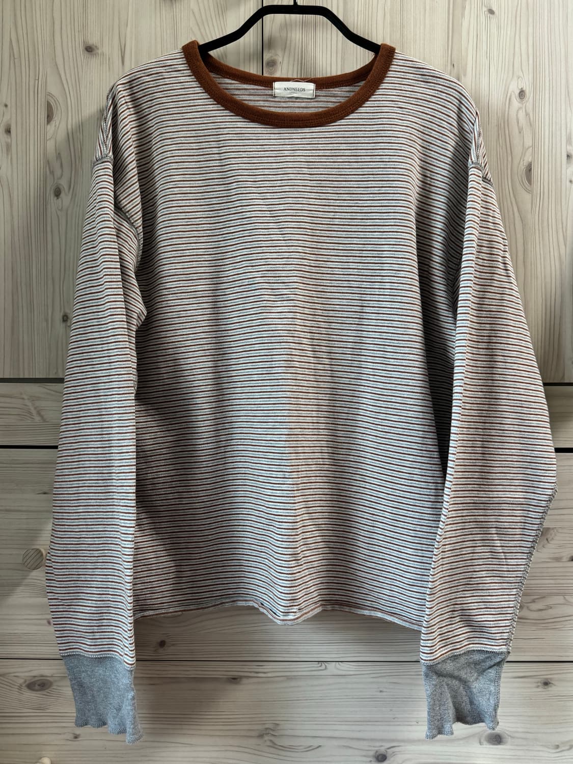 앤니즈 스트라이프 루즈 롱슬리브 브라운 상품이미지5