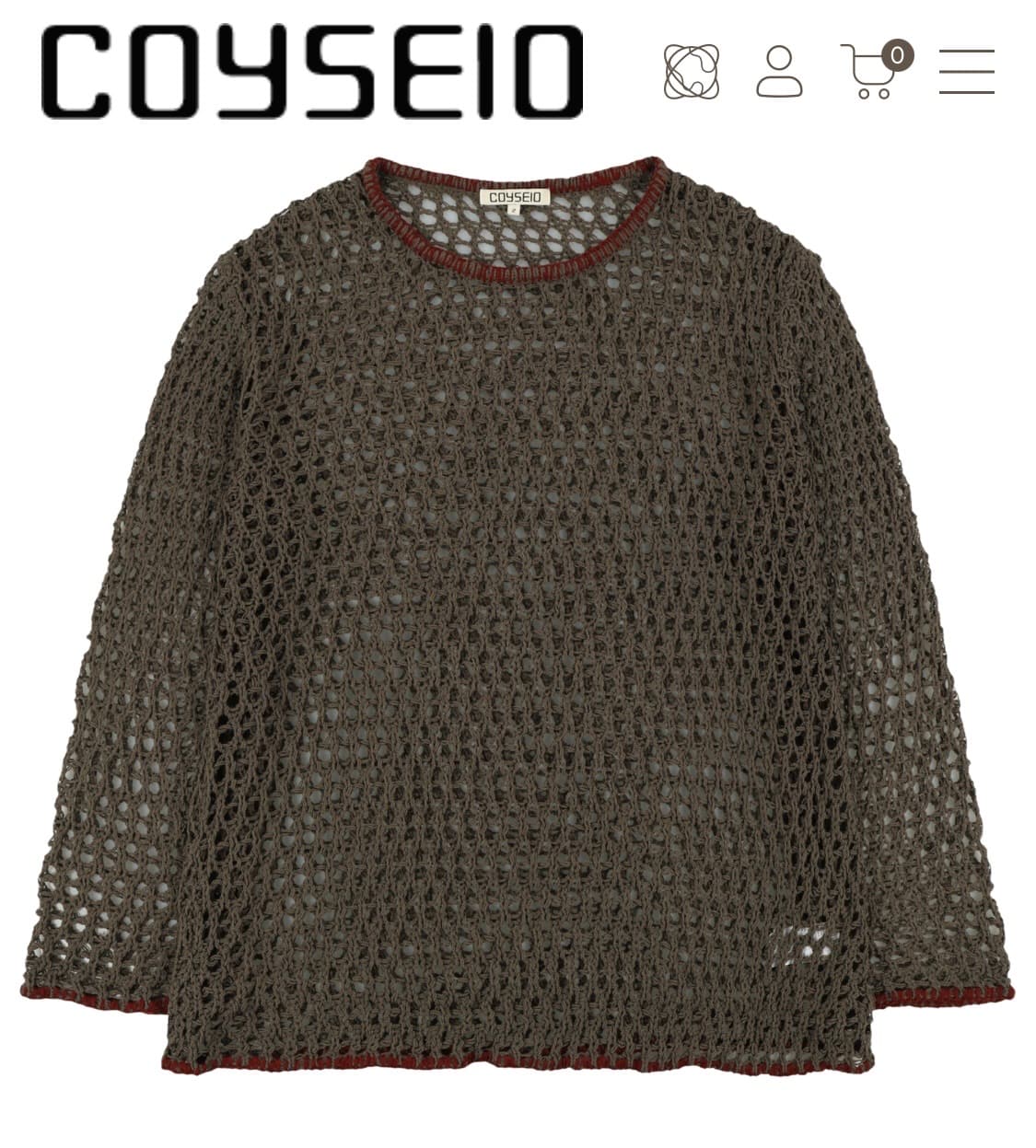 코이세이오  홀 니트 브라운 + 바텀 멀티플 프릴 드레스 그레이 세트 상품이미지2