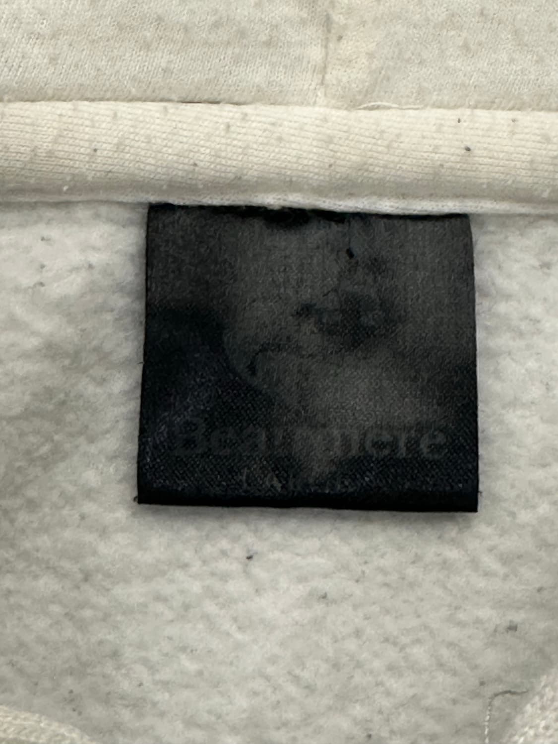 L)Beaumere vintage 레터링 화이트 후드집업 상품이미지3