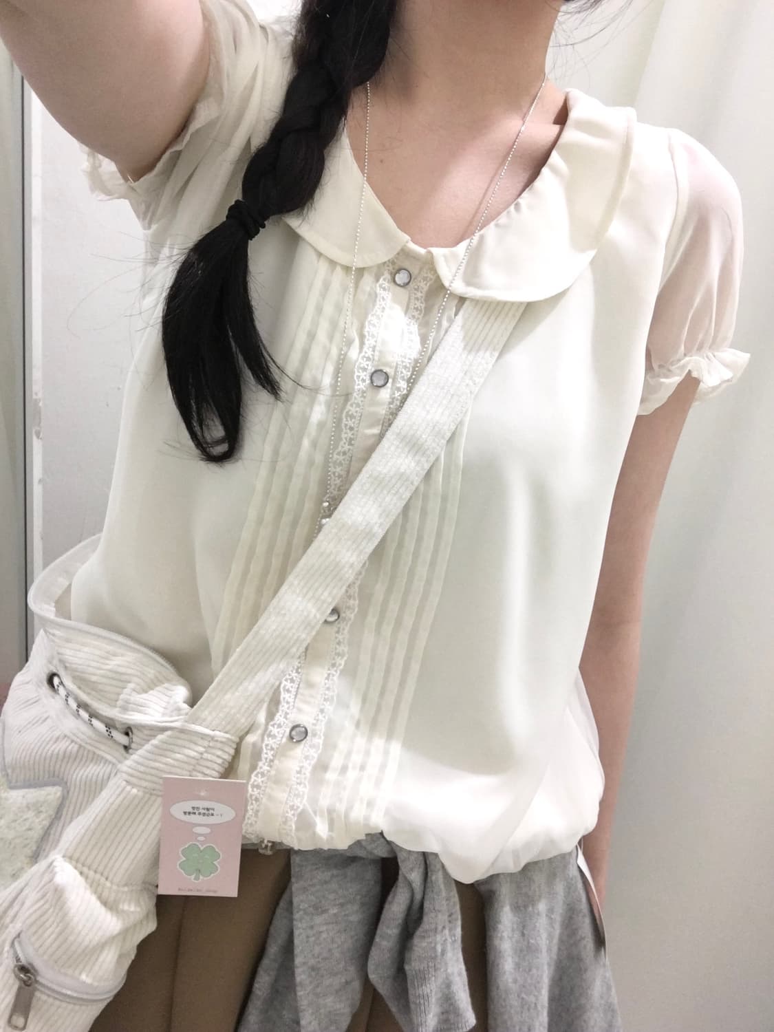 Round-collar lace blouse 상품이미지5
