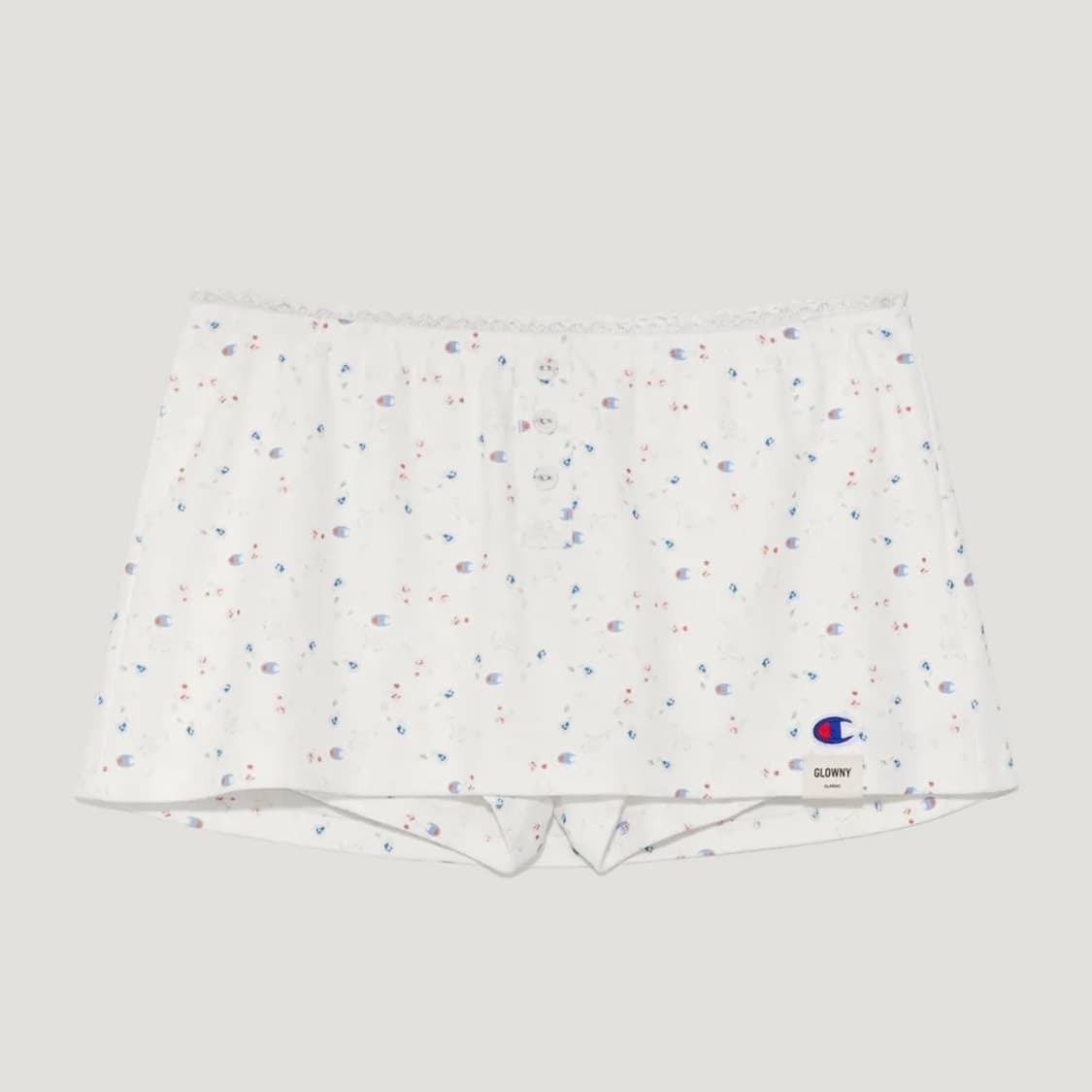 [당일배송/M] 챔피온 X 글로니 미니 스커트 White 상품이미지3