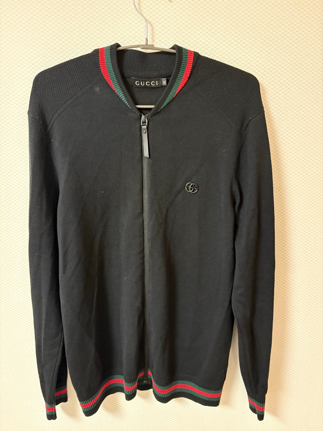 구찌 니트 집업 가디건 블랙 상품이미지1