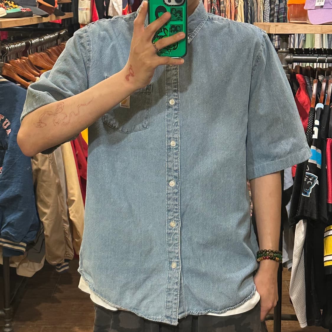 [HI] 칼하트 반팔 데님셔츠 상품이미지2