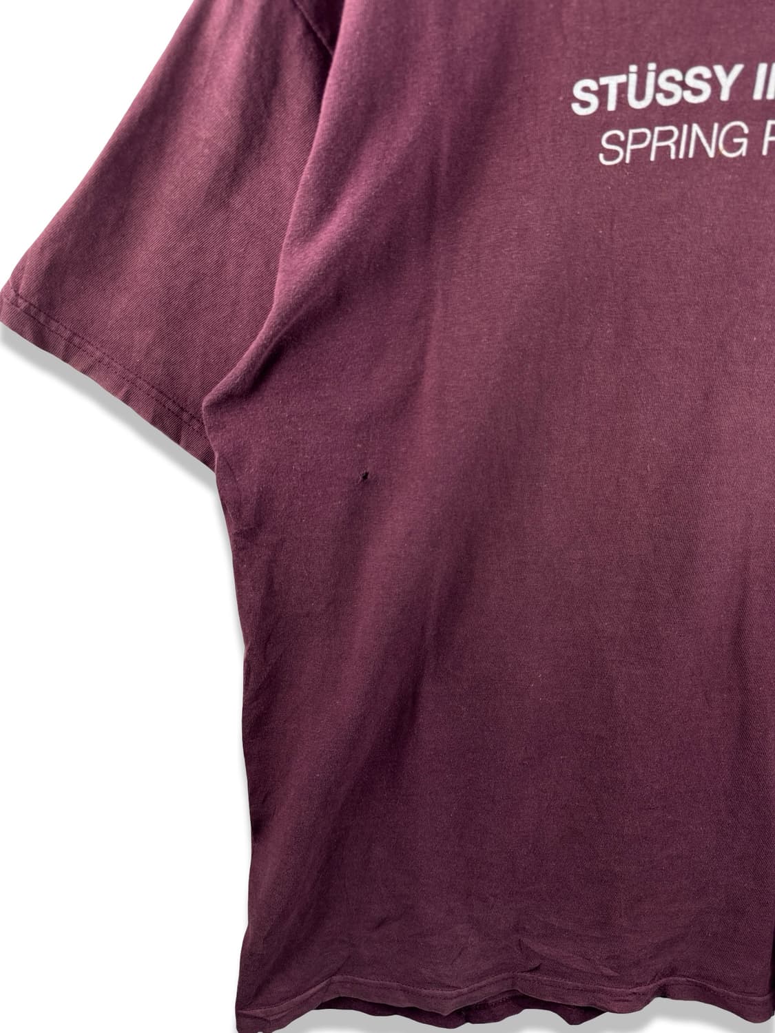 스투시 인터네셔널 피그먼트 버건디 티셔츠2673 상품이미지3