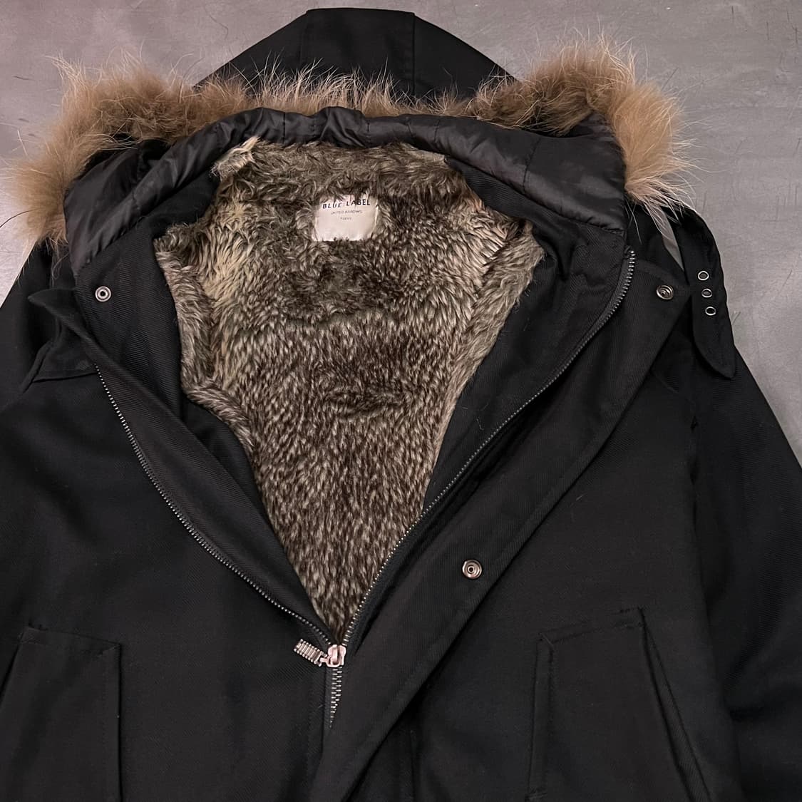  유나이티드 애로우즈 블루라벨 퍼 후드 자켓 y15568 상품이미지4