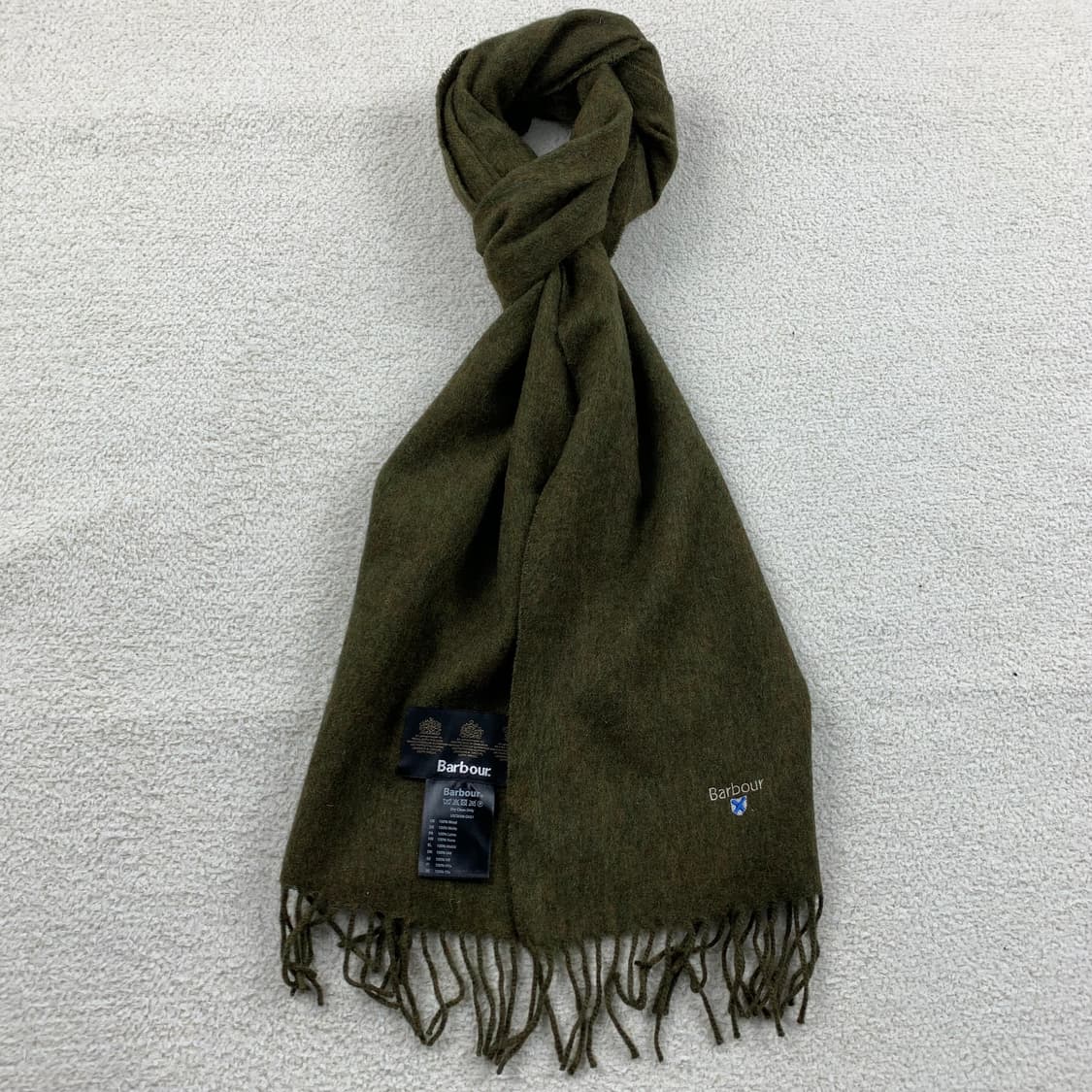 바버 자수로고 멜란지 울 머플러 목도리 스카프  상품이미지3