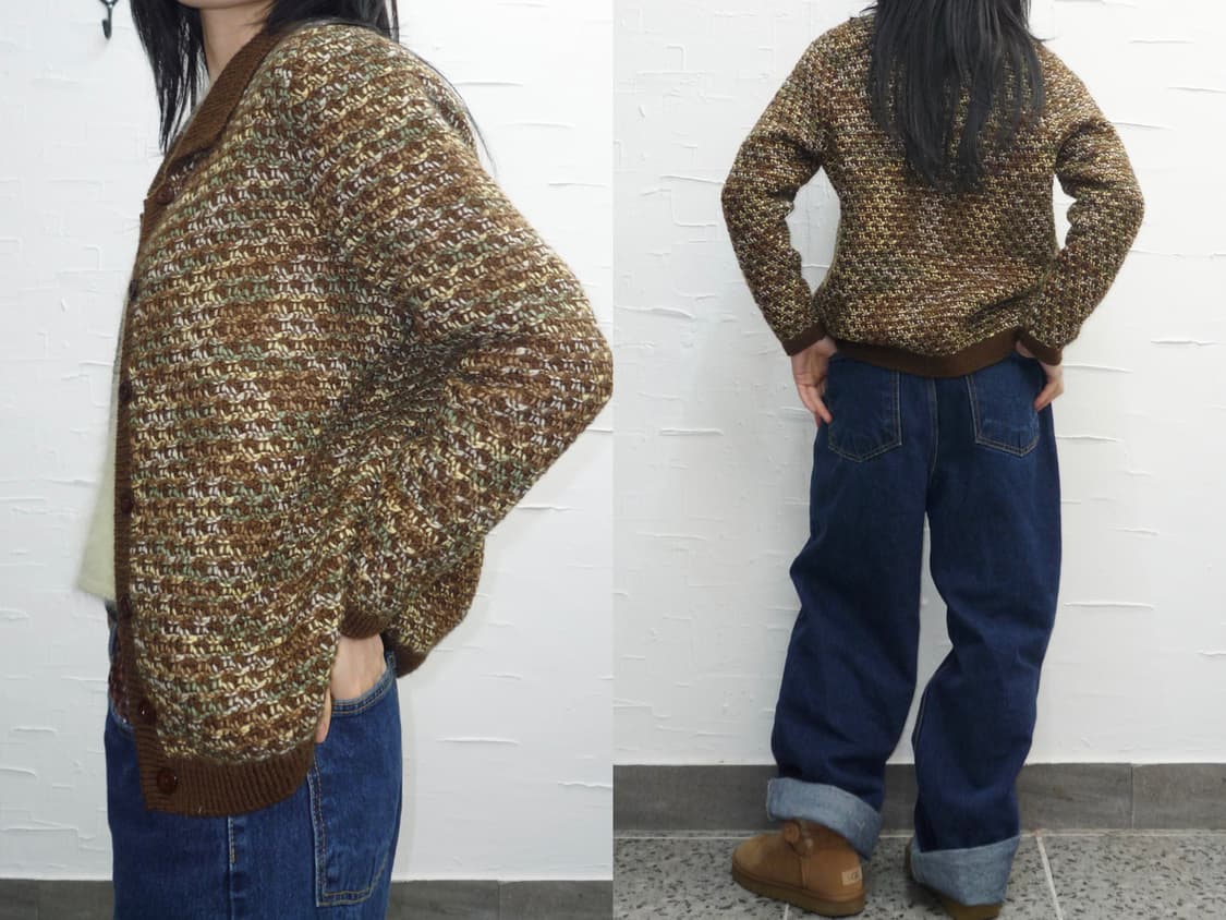 chestnut crochet cardigan 상품이미지3