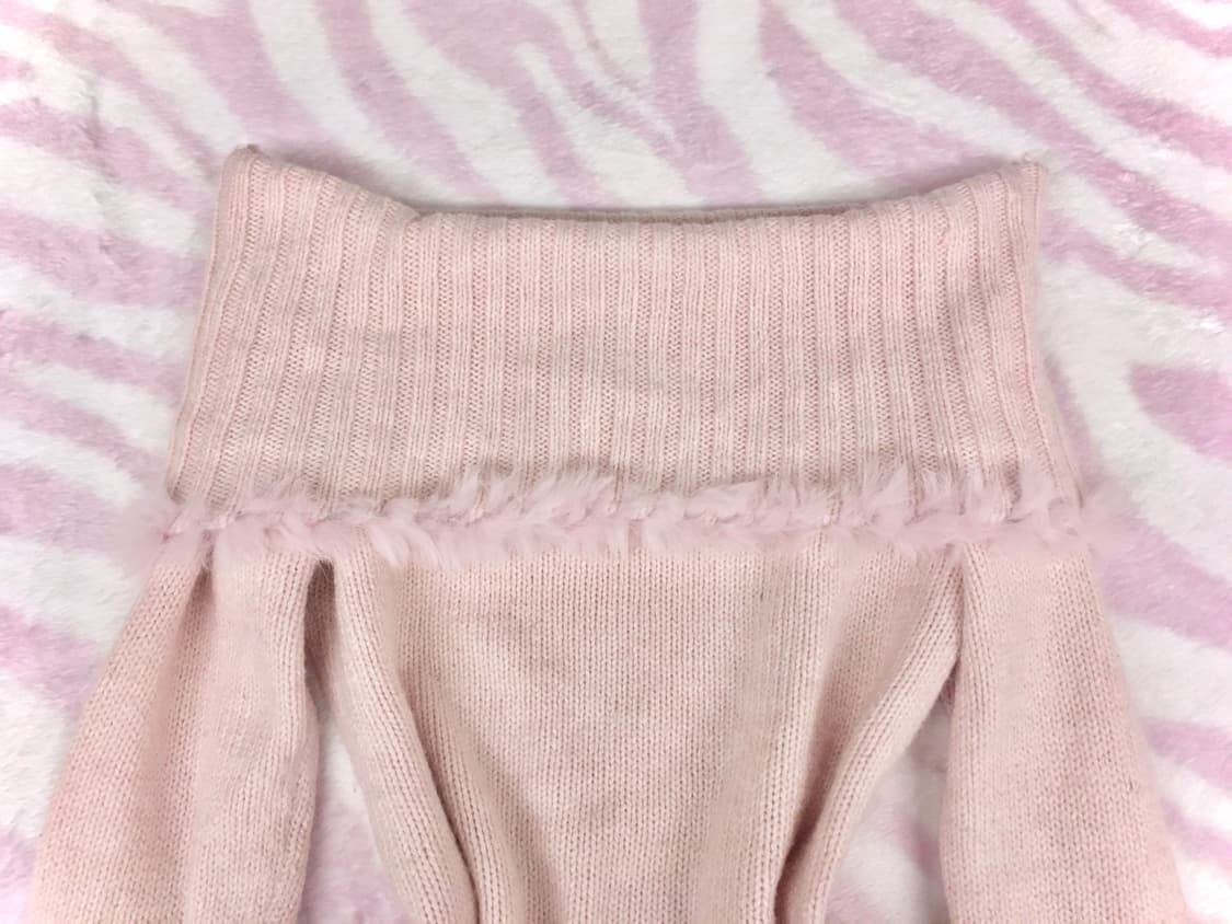 글래시어 핑크 퍼 오프숄더 니트 히메갸루 상품이미지3