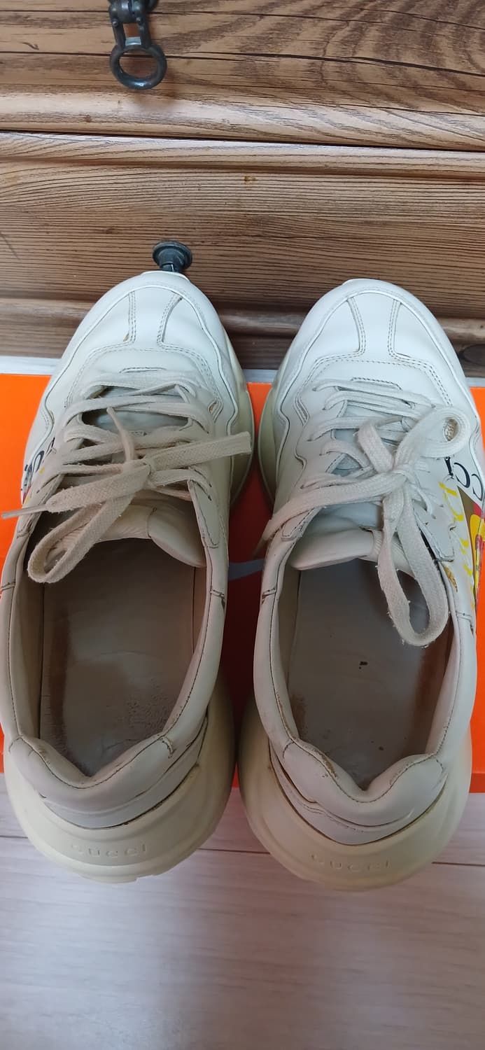정품 구찌 라이톤 레더 스니커즈(260mm)  상품이미지4