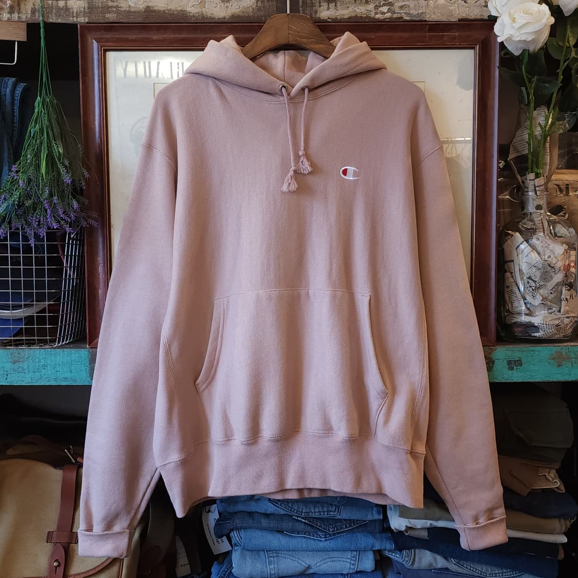 챔피온 리버스위브 인디핑크 후드 m 상품이미지1