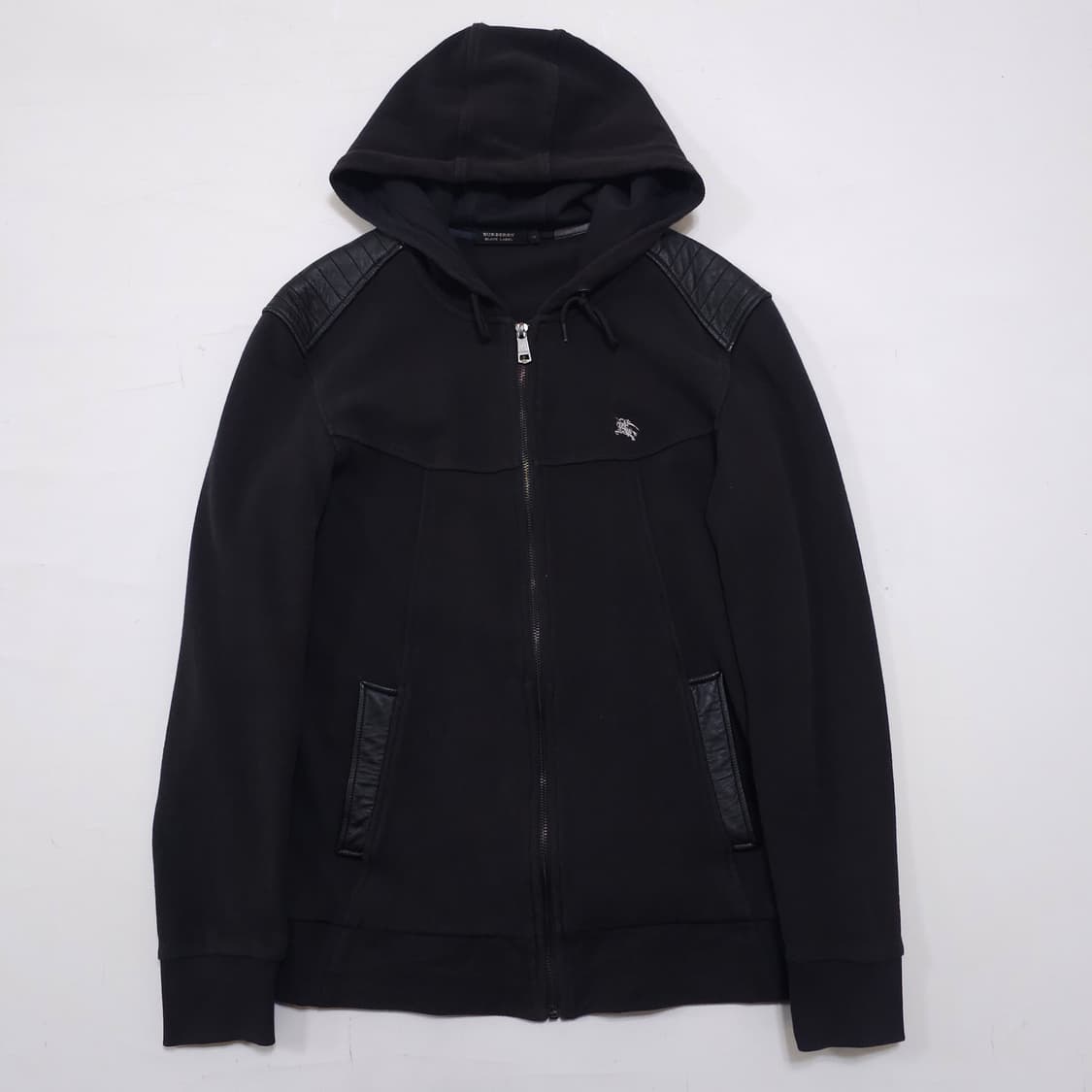 버버리 레더 패치 후드 집업 상품이미지1