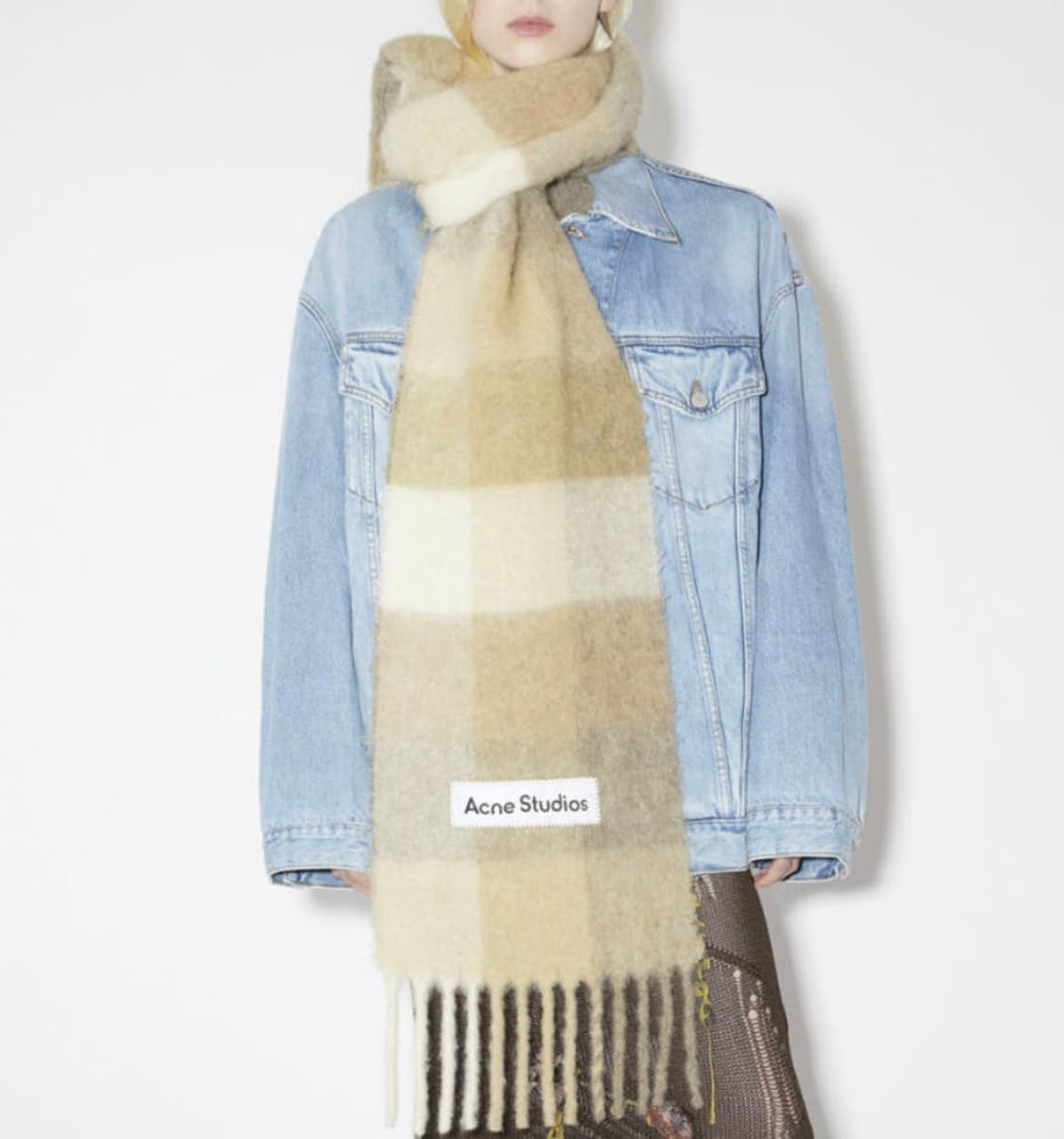 아크네 스튜디오 체크 모헤어 머플러  상품이미지2