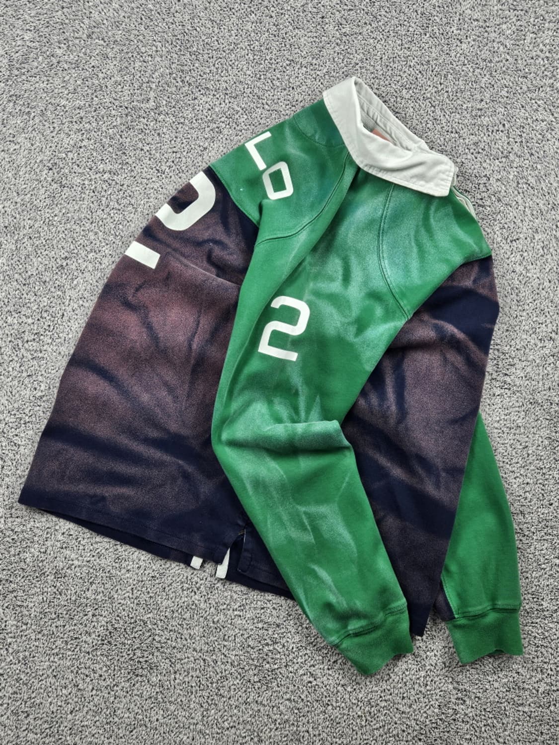 폴로랄프로렌 다잉워시드 커스텀 배색 럭비 티셔츠 ( XL )/ 10361 상품이미지4