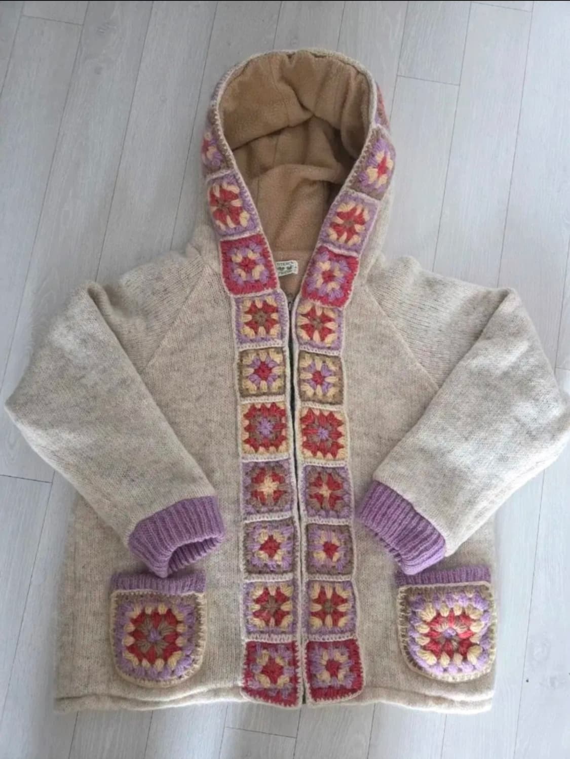 TITICACA 티티카카 크로셰 니트 후드집업 상품이미지1