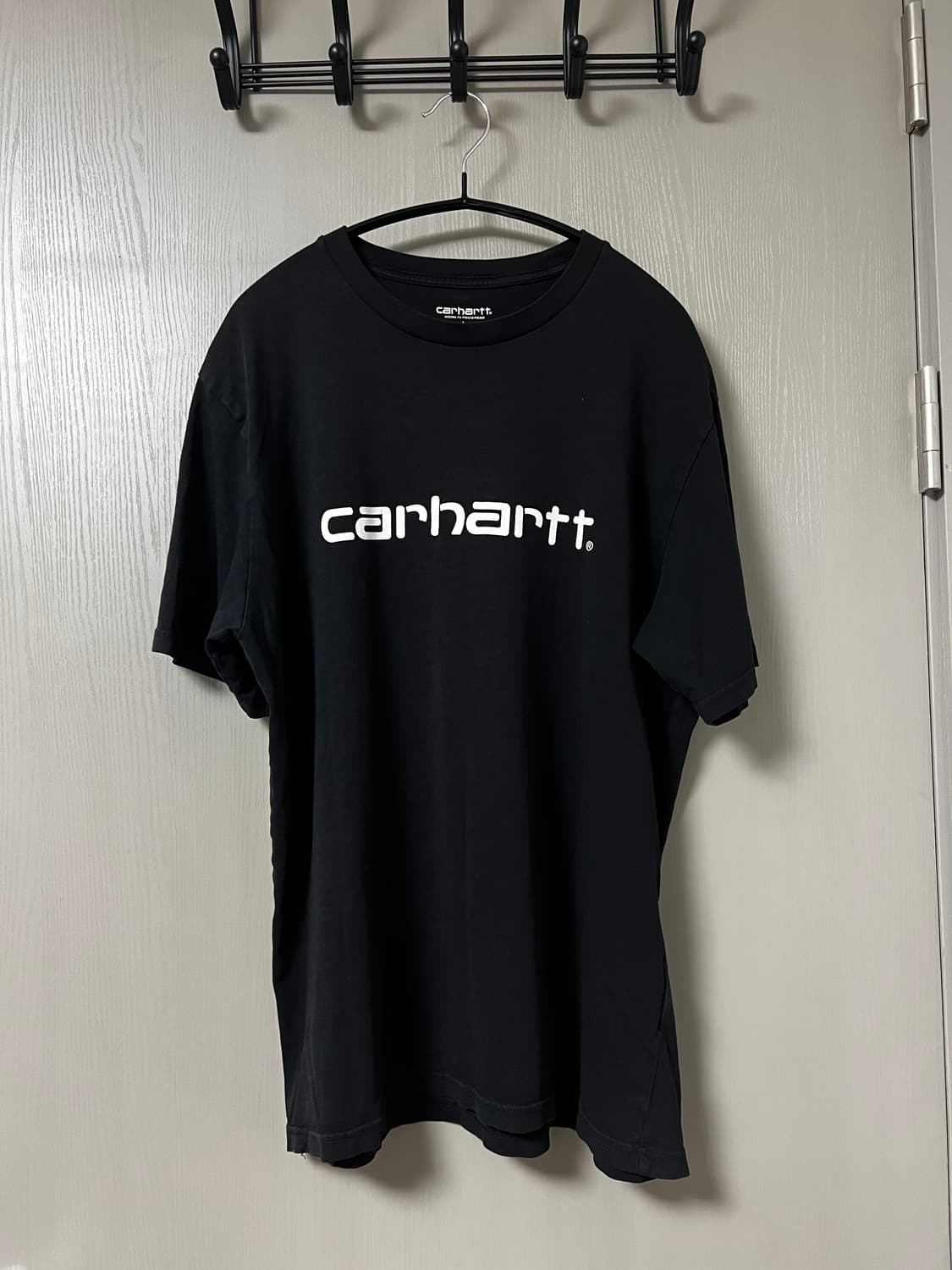 칼하트 로고 반팔 티셔츠 블랙 L 상품이미지1